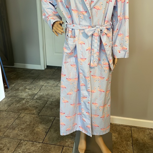 Lavender Flamingo Print Robe - Picture 2 of 6